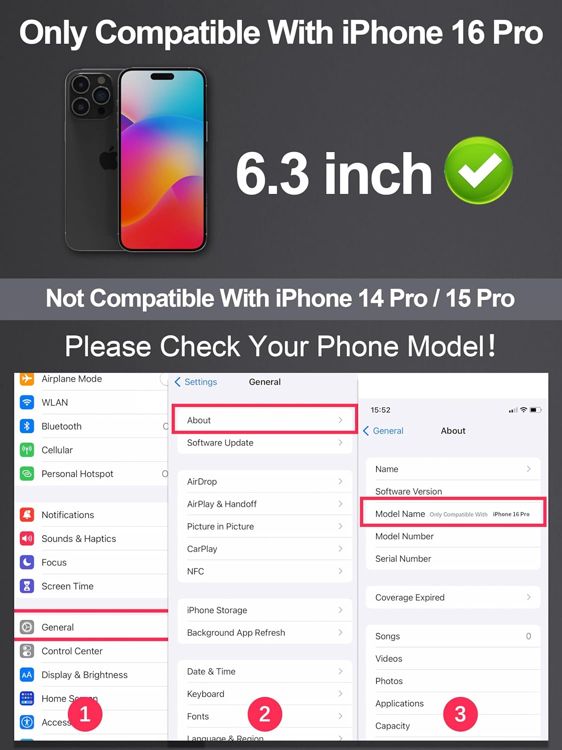 Compatible for iPhone 16 Pro Privacy Screen Protector 6.3 Inch, Purple Gradient Anti Spy Anti Blue Light HD Screen Protector Tempered Glass Easy Installation