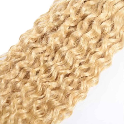 Habiliana Bundles Human Hair 22 24 26 Inch Jerry Curly Wave Blonde 613 Human Hair Bundles 11A Unprocessed Brazilian Virgin Quick Weave Hair Extensions for Black Women