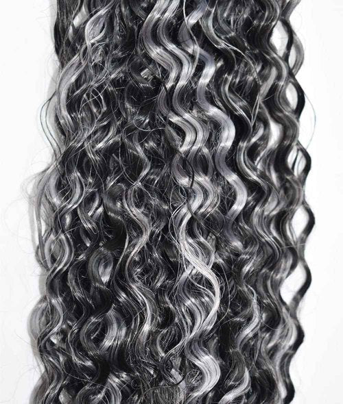 Condescension P4/Grey Human Hair Bundles 22 24 26 inch Water Wave Human Hair Bundles Highlight Chocolate Grey Unprocessed Soft Sewn In Hair with Double Weft for Black Women