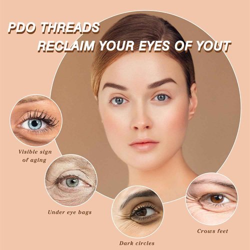 elves pdo threads eye mono - pdo thread lift eyes bullet blunt type, 30G25mm, 40 pieces