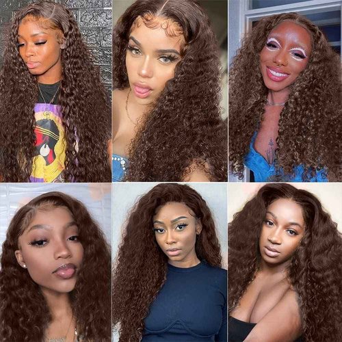 Giginger Brazilian Human Hair Bundles 24 26 28 Inch Chocolate Brown Jerry Curly Human Hair Bundles Jerry Curly Unprocessed Virgin Quick Weave Hair for Black Women