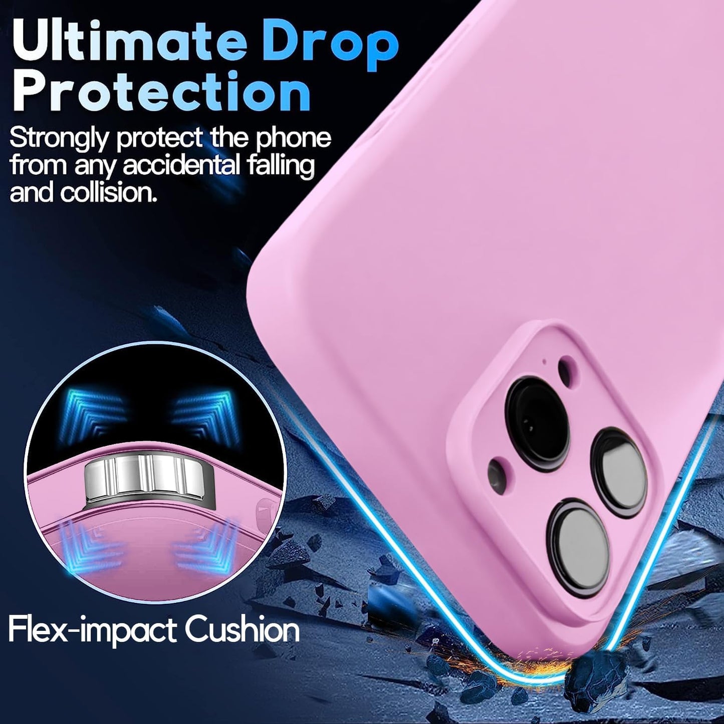 Blaspins Crossbody Lanyard Strap Case for iPhone 13 Pro, Neck Cross Body, Adjustable Holder Removable, Drop Protection Shockproof, Hands-Free Silicone Case 6.1 inch, 150 cm Strap, iP13Pro - Pink