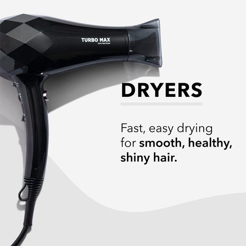 Instyler Turbo Lightweight Ionic Hair Dryer, Gray - Fast Drying Ceramic Blow Dryer for Smooth & Healthy Efficient DC Motor Turbine Fan Custom Heat Removable Concentrator