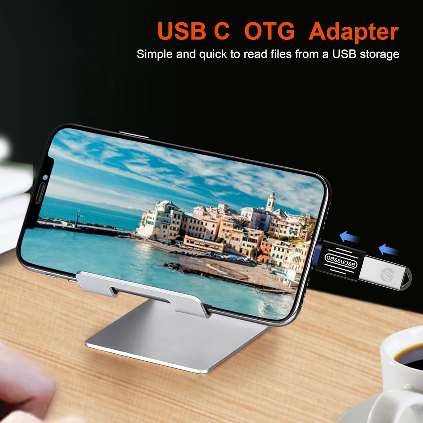 USB C to USB 3.0 Adapter [4-Pack Gold-Plated]，USB C Male to USB 3.0 Female OTG Adapter for MacBook Pro 2020,MacBook Air 2020,iPad mini/Pro 2021,iMac 2020 and Other Type C Devices (Red)