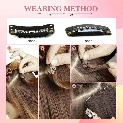 Royaomis Clip in Hair Extensions Real Human Hair, 18inch 140g 7pcs Human Hair Clip in Extensions for Women, Remy Blonde Hair Extensions Clip Ins, Soft & Natural Human Hair Extensions(18-#P18_613)