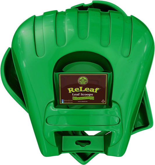 GARDEASE Leaf Scoops: Ergonomic, Large Hand Held Rakes for Fast Leaf & Lawn Grass Removal (1 Pair)