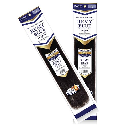 New Remy Yaky-Remy Blue 100% VIRGIN Human Hair Weave- Shed Free&Tangle Free (#1B, 16” packs of 2)