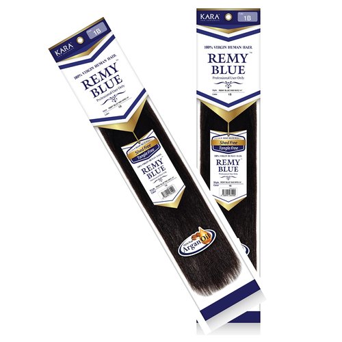 New Remy Yaky-Remy Blue 100% VIRGIN Human Hair Weave- Shed Free&Tangle Free (#1, 14“ packs of 2)