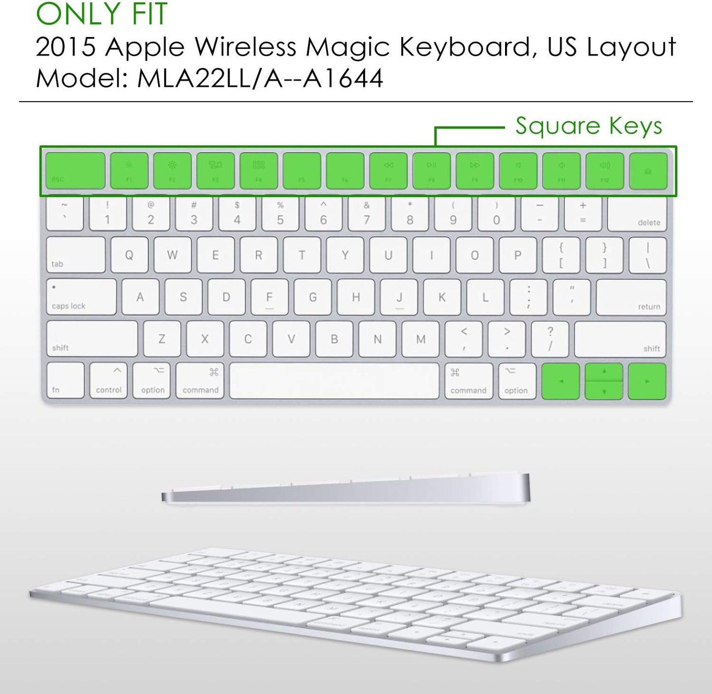 Allinside Ombre Gray Cover for Apple Magic Keyboard (MLA22LL/A) with US Layout
