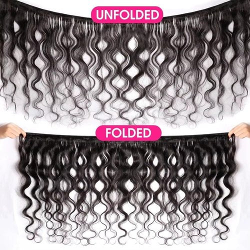 MsSunlight 12A Human Hair Bundles 16 18 20 22 Inch Body Wave Bundles Human Hair 100% Unprocessed Brazilian Virgin Hair 4 Bundles Deals Human Hair Extensions Quick Weave Natural Black