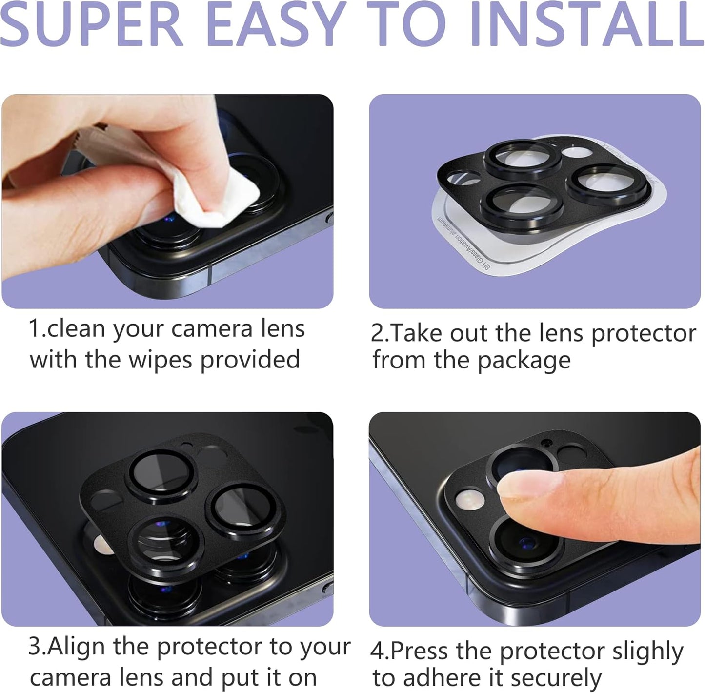 2 Pack Camera Lens Protector for iPhone 16 Pro/iPhone 16 Pro Max,[Not Easy to Breakn ] AR Tempered Glass Strong Adsorption Metal Camera Cover Screen-Silvery