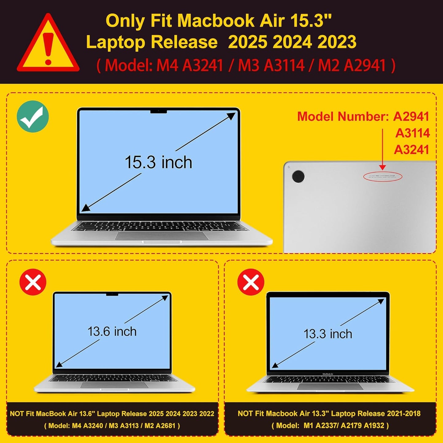 Mektron for 2025 MacBook Air 15 inch M4 Case A3241/ 2024 M3 A3114/ 2023 A2941 M2 Hard Printed Cover with 15.3 Liquid Retina Display Touch ID with Keyboard Skin- Gold Flower S718-Glitter Blue