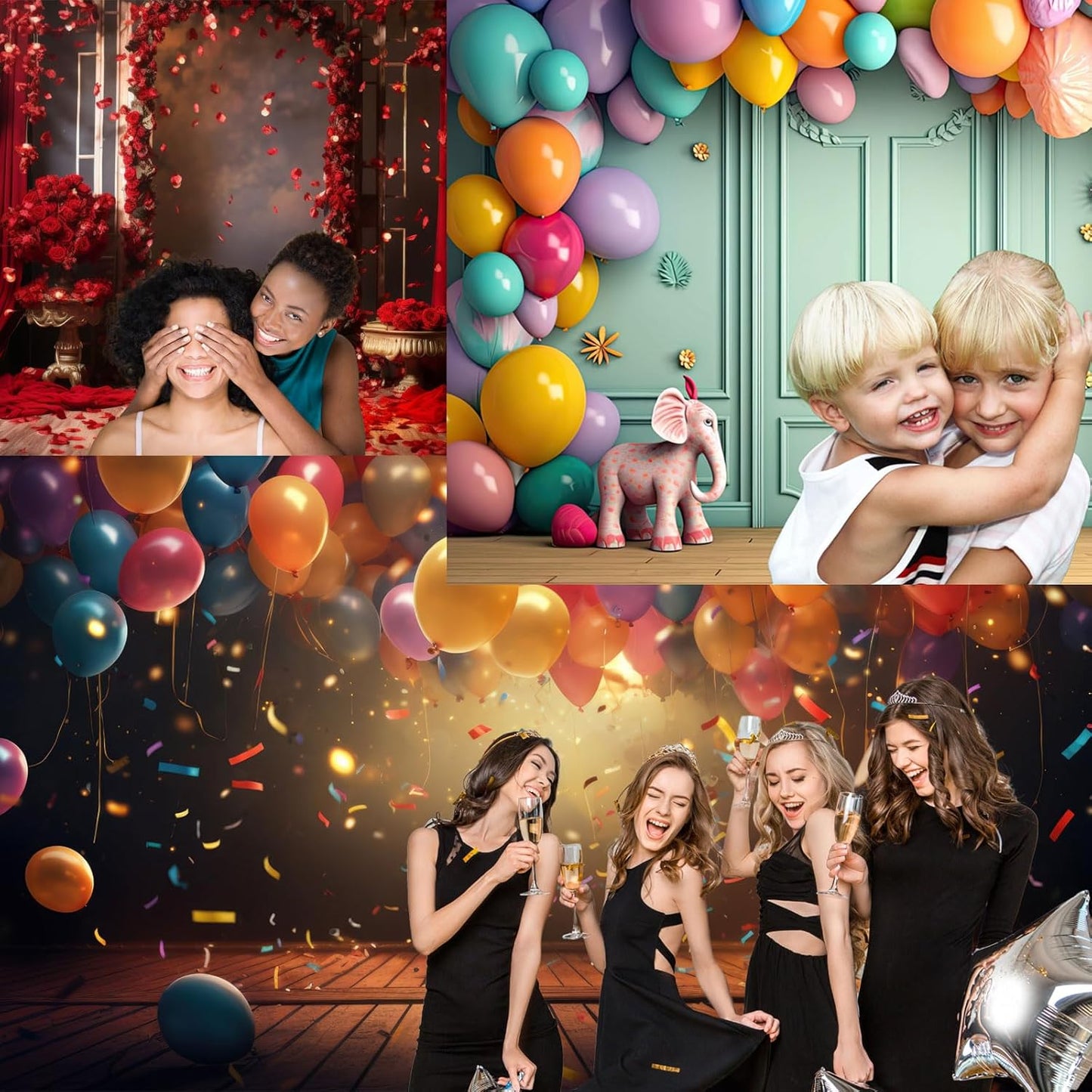 Foggy Stone Terrarium Background Green Seaweed Scenery Orange Floral Aquarium Background Durable Reptile Habitat Flower Background Mysterious Tank Backdrop Vinyl 36x24in