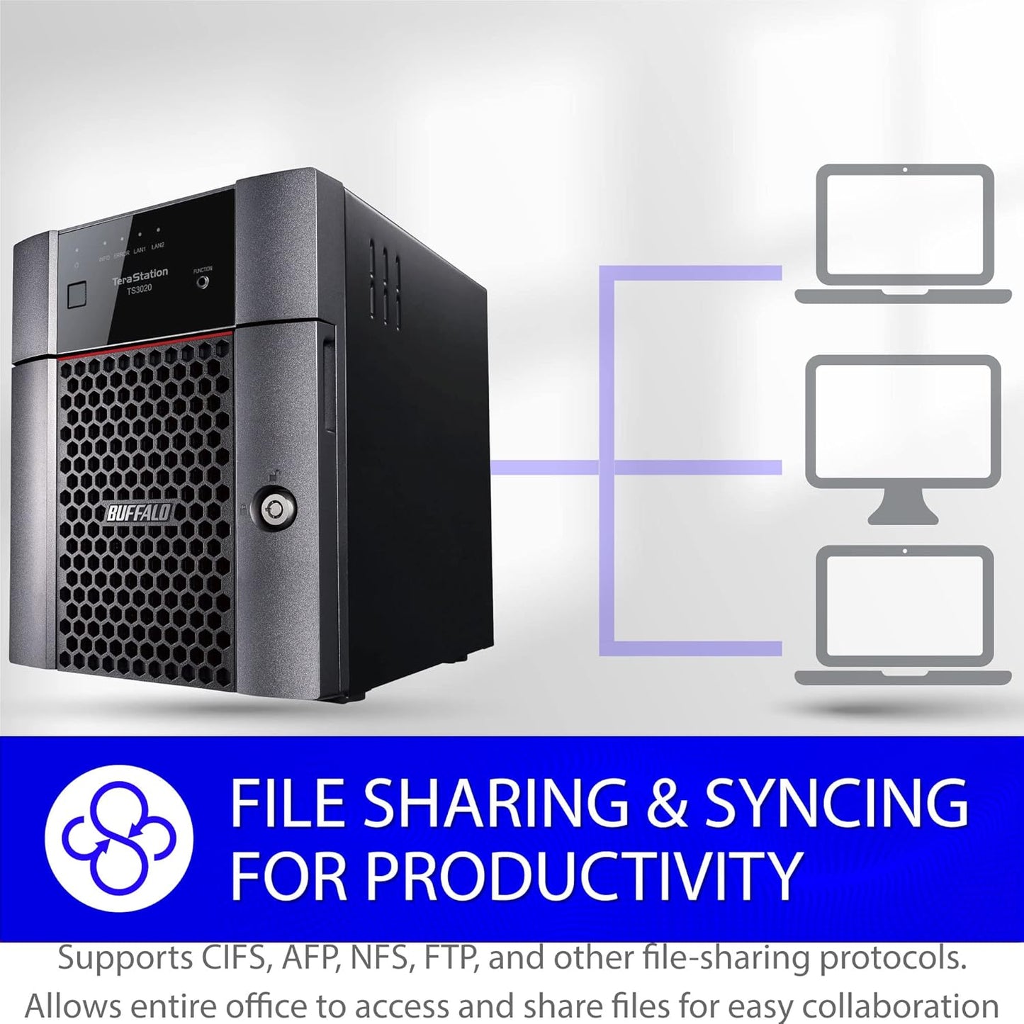 BUFFALO TeraStation 3420DN 4-Bay SMB 8TB (4x2TB) Desktop NAS w/Hard Drives Included Network Attached Storage