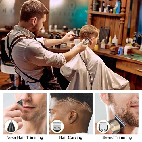 Ufree Beard Hair Trimmer for Men Professional, Grooming Cutting Kit, Mustache T Blade Liners Trimmer Electric Shavers, Barber Supplies, Gifts for Men