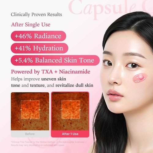 medicube Everyday Easy Glow Duo for After Spot Care Use: Mini Booster Pro Pink and TXA+Niacinamide Capsule Cream