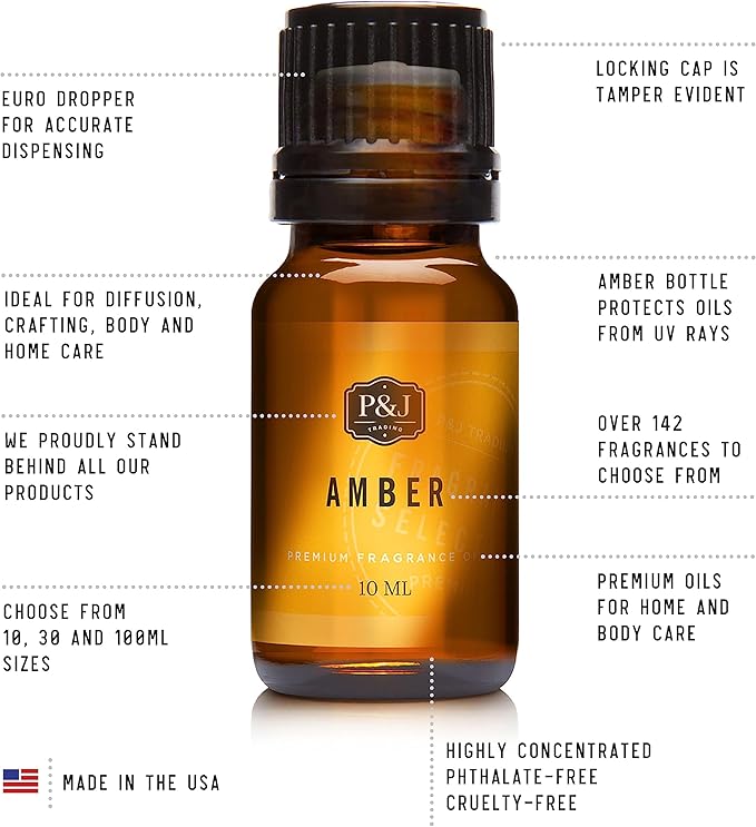 P&J Fragrance Oil | Peach Oil 100ml - Candle Scents for Candle Making, Freshie Scent, Soap Making Supplies, Diffuser Oil Scents