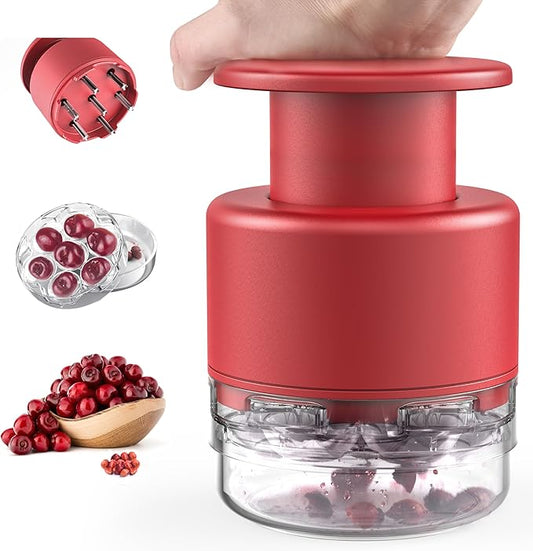 Cherry Pitter - Makmzoon Multi Cherries Corer Stainless Steel Pitter Tool Making Cherry Jam - 7 Cherries