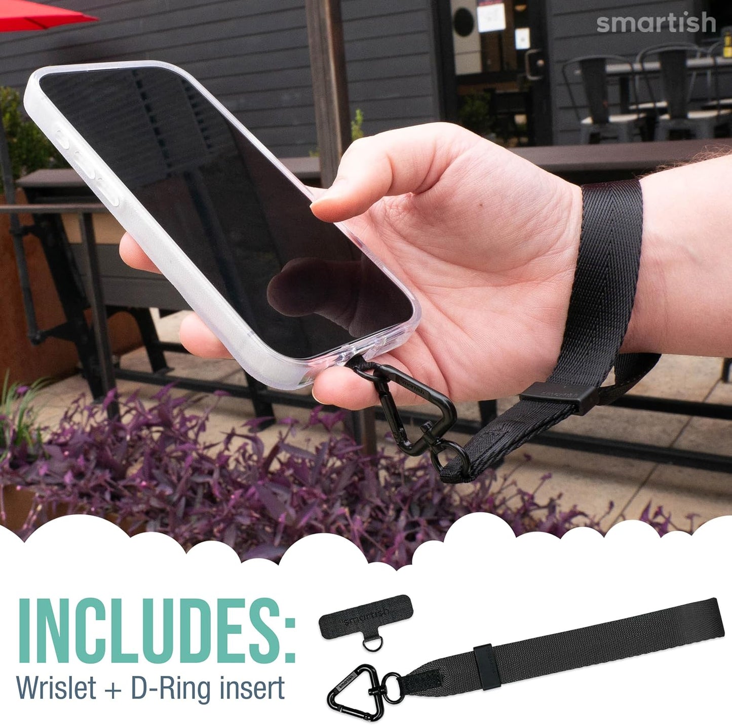 Smartish Phone Wristlet - Case Clinger - Universal iPhone Holder with Detachable Wrist Strap Loop with Phone Insert Unisex Gift for All Phone Cases iPhone, Galaxy, Pixel - So Jaded