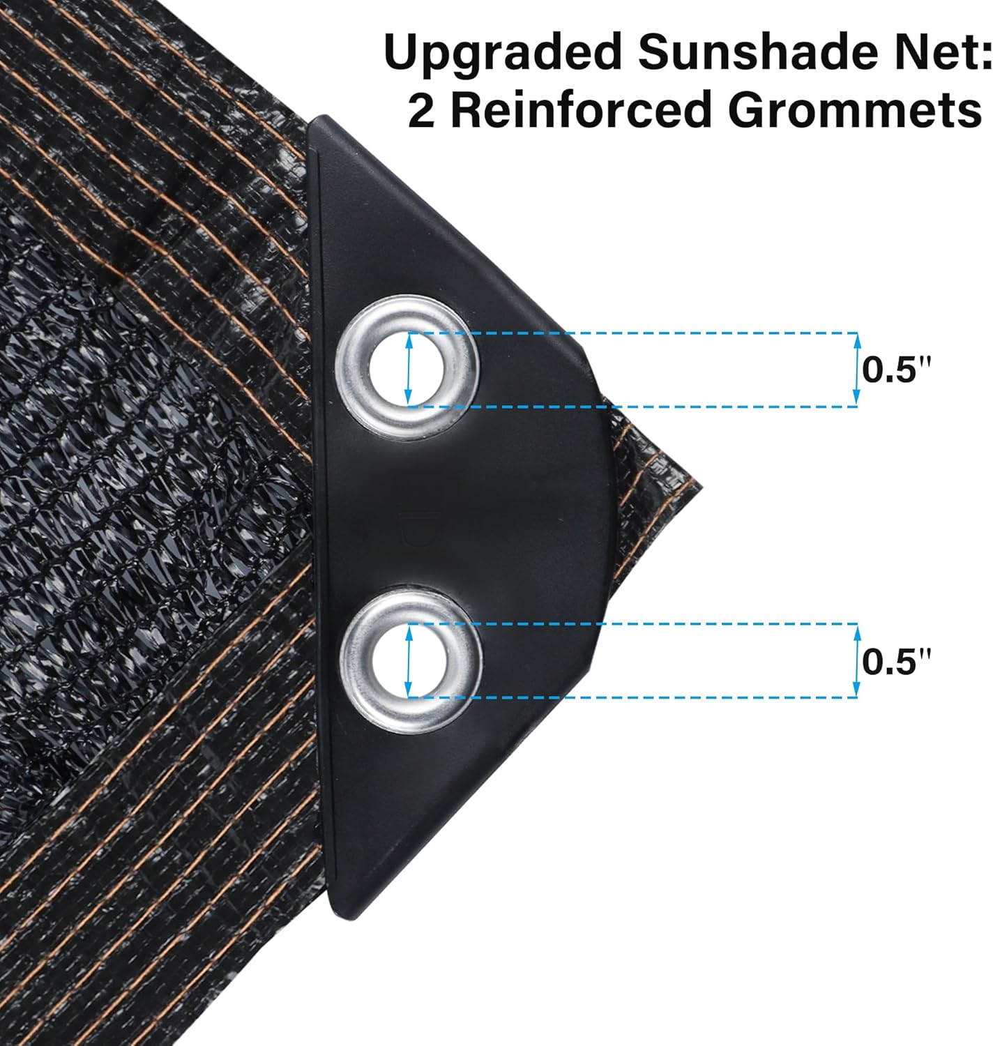 winemana Black Shade Cloth 90%, 5x20 FT Mesh Tarp - Garden Shade for Greenhouse, Patio, Vegetables, Plants Cover and Chicken Coops, Sun Shade Net for Outdoor Protection with Reinforced Grommets