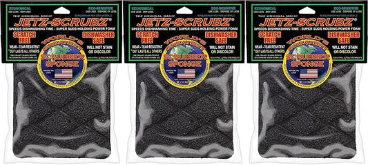 The Original Magic Jetz Scrubz J27 Scrubber Sponge Rectangle, Pack of 3
