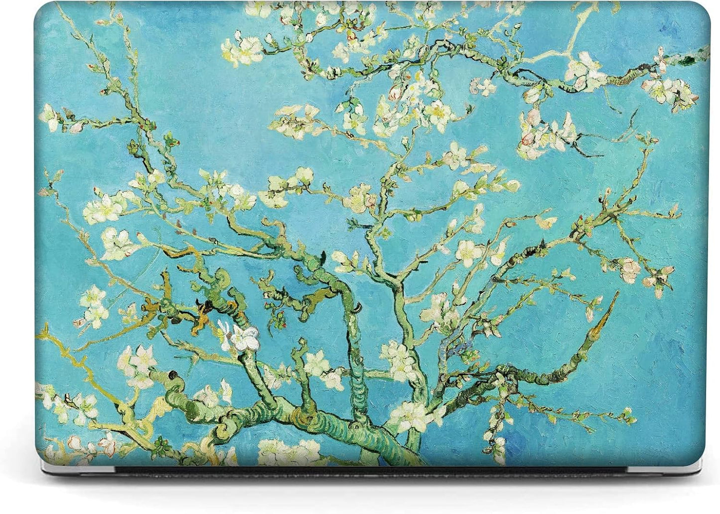 Berkin Arts Compatible with MacBook Air 13 inch Cover, 2022-2018 Release A2179/A2337 M1 with Touch ID with Keyboard Cover & Screen Protector Cloisonnism (Almond Blossom by Van Gogh)