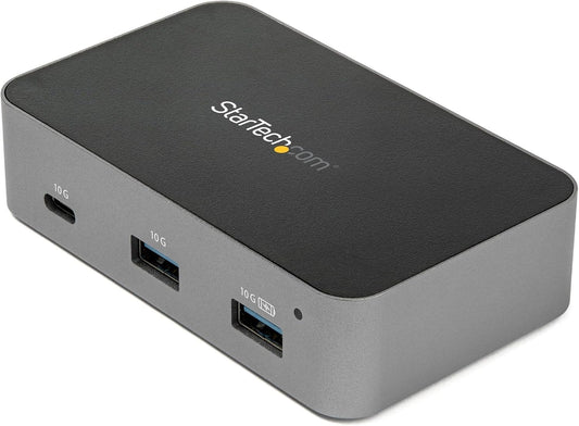StarTech.com 3 Port USB C 3.2 Gen 2 Hub with Ethernet Adapter - 10Gbps USB Type C to 2x USB-A & 1x USB-C Ports - USB Hub w/ BC 1.2 Phone Fast Charging - Superspeed 10Gbps USB C Hub, TAA