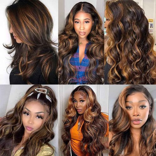 Fabimiya Human Hair Bundles 26 28 30 Inch Chocolate Brown P4/30 Body Wave Bundles Human Hair 100% Unprocessed Soft Sewn In Hair with Double Weft for Black Women