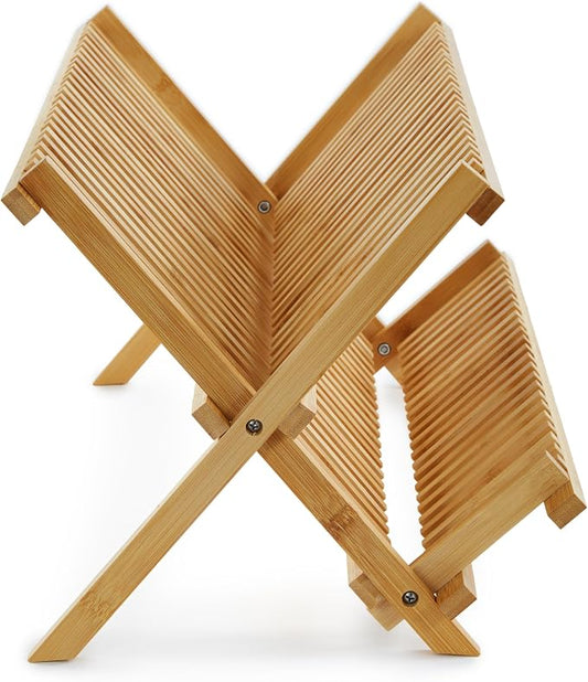 Berghoff Bamboo Plate Rack 20", Light Brown, Durable, Reusable, Drying Rack, Strain Dishes, Lightweight