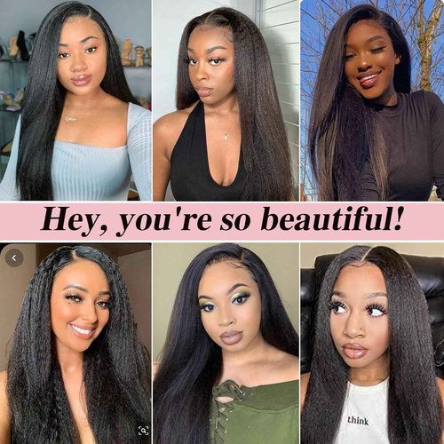 Condescension Human Hair Bundles 26 28 30 Inch Kinky Yaki Wave Human Hair Bundles Unprocessed Brazilian Virgin Quick Weave Hair for Black Women