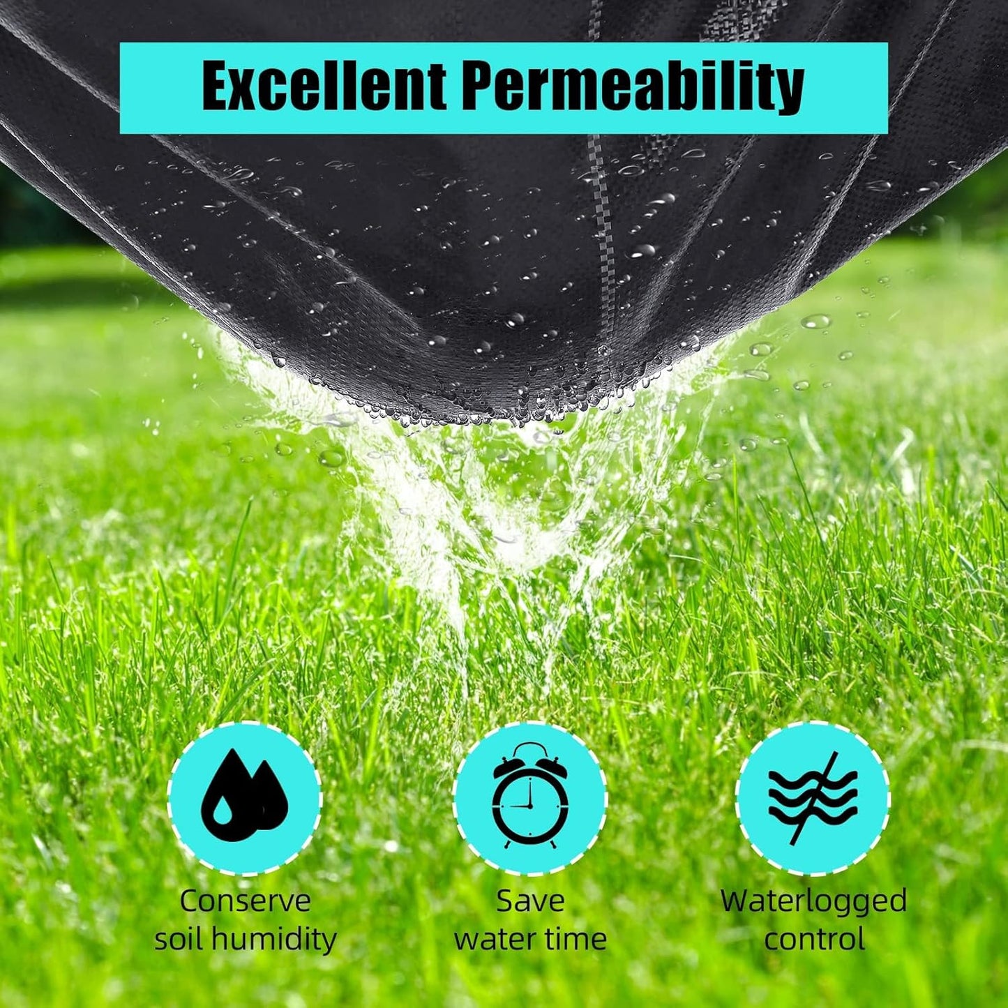 4 Ft x 250 Ft Heavy Duty Weed Barrier Landscape Fabric, 5Oz Professional Grade Weed Barrier Fabric for Gardening, Erosion Control & Construction, Durable Polypropylene Ground Cover
