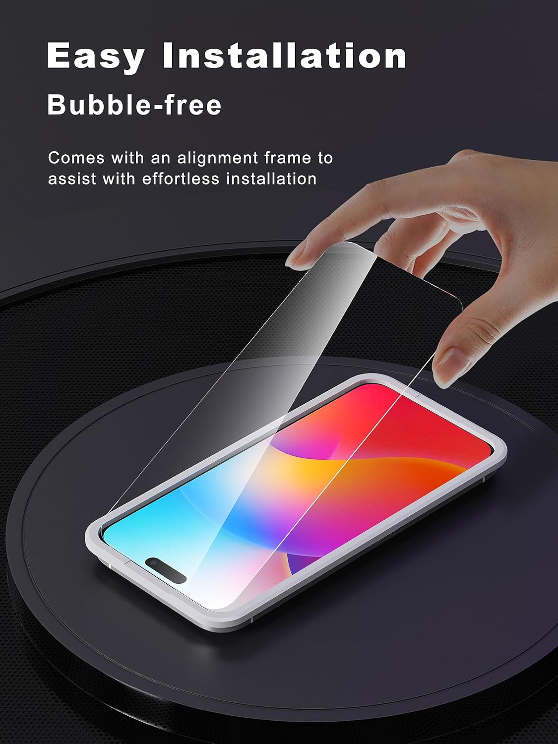 Compatible for iPhone 15 Plus/iPhone 16 Plus Screen Protector 6.7 inch, Anti Blue Light HD Tempered Glass Screen Protector Easy Installation, Case Friendly, 2 Pack