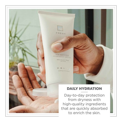 ZENTS Body Lotion and Cashmere Oil Set (Fresh), Anti-Aging Probiotic Lotion, Soften and Moisturize Skin with Organic Coconut Oil, Moisturize and Nourish Dry Skin, Powerful Healing Duo