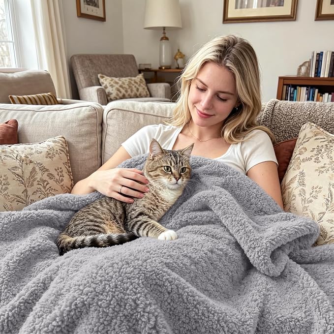 Exclusivo Mezcla Fleece King Size Bed Blanket, Ultra Soft, Lightweight and Fuzzy Light Grey Blanket for Women, Home Decor, 90x104 Inches