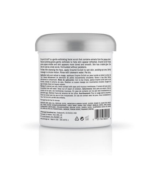 Pharmagel Enzyme Ex-Cell - Gentle Papaya Face Exfoliator Scrub for All Skin Types - 18 Ounces