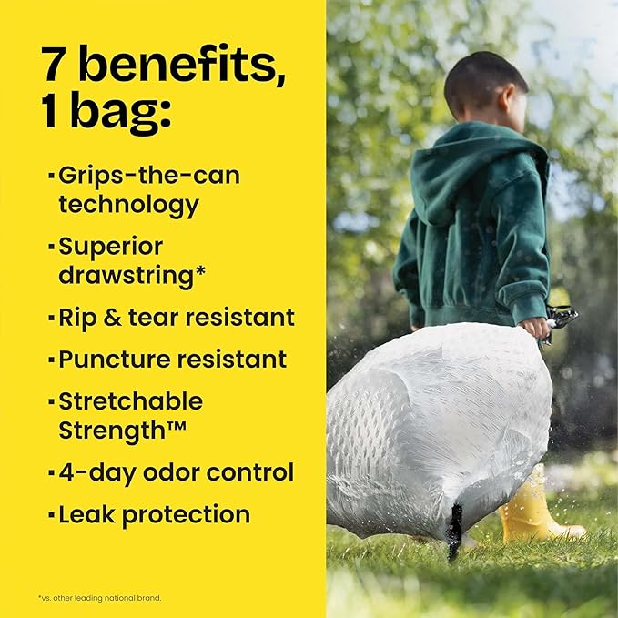 Glad ForceFlex Tall Kitchen Trash Bags, 13 Gallon, Fragrance Free, 110 Count (Package May Vary)