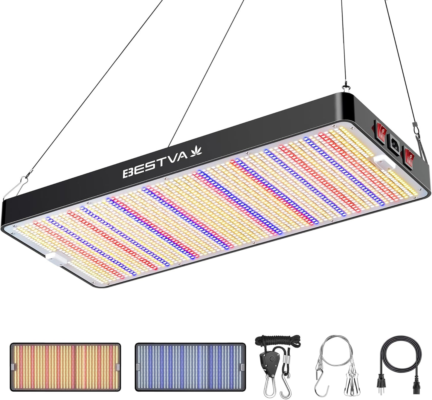 BESTVA 2025 Upgrade DC4000 Led Grow Light with High Yield Diodes Full Spectrum LED Grow Lights for Indoor Plants Greenhouse Veg Bloom Light Hydroponic Grow Lamp