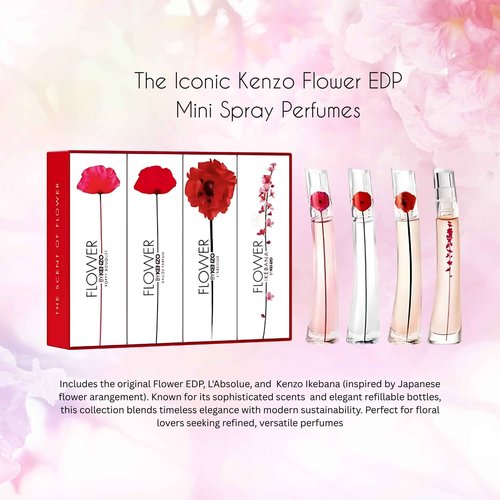 Kenzo Flower Perfumes for Women Mini Gift Set Variety Travel Spray