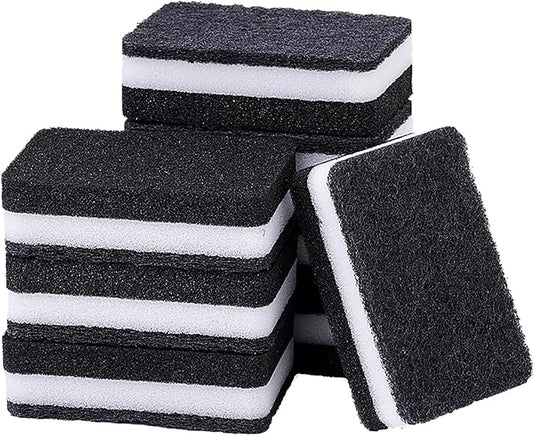 Taeku Natural Kitchen Sponge, 6 Pack Heavy Duty Scrub Cellulose Sponge Premium Multifunction Eco Friendly Cleaning Sponges for Dishes (Black)