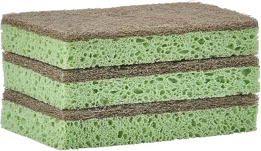 Superio Non-Scratch Cellulose Sponge (3-Pack) (Green)