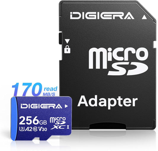 256GB LT100 microSDXC UHS-I Memory Card with Adapter - up to 170MB/s, C10, U3, V30, 4K, A2, Micro SD Card for Smartphones, Tablets, Cameras, Gaming Consoles, and Drones (1 Pack)