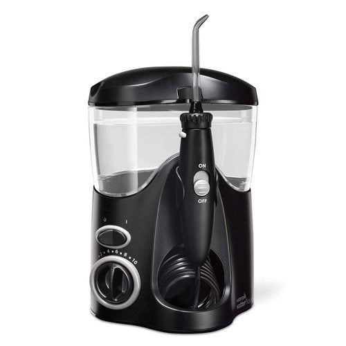 Waterpik Ultra Water Flosser, Black - 90+ Seconds of Flossing Time - 10 Pressure Settings, 360-Degree Tip Rotation - Includes Six Tips & Built-in Tip Storage