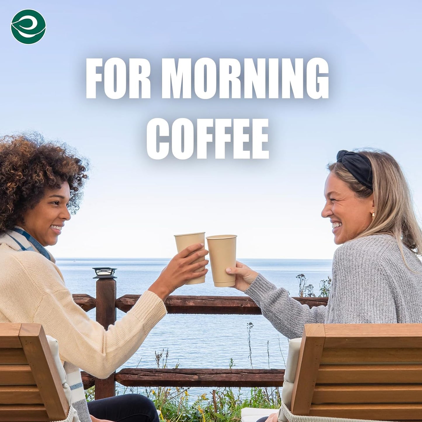 ECO SOUL 100% Compostable Plant-Based 16oz Hot Cups | (100 Count, 16 oz Hot Cups) | Disposable Bagasse Paper Cups | Eco-friendly Cups | Sturdy, Microwave & Oven Safe