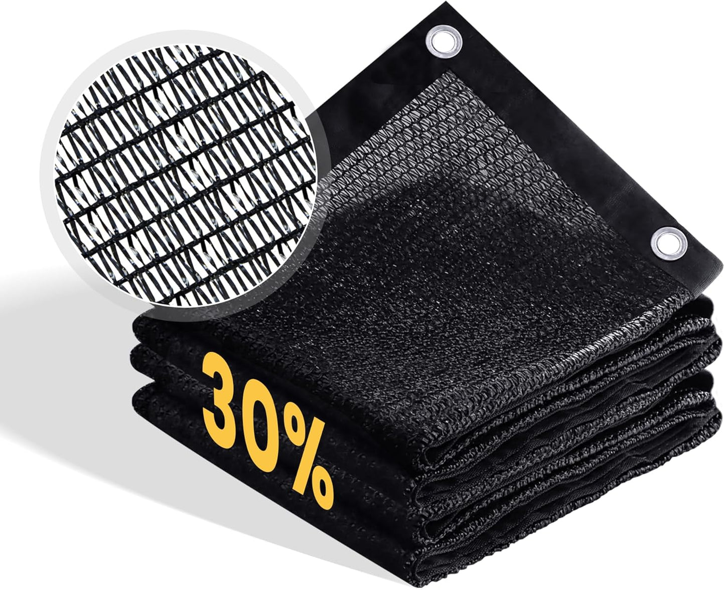 VICLLAX 30% Shade Cloth, 18x23FT Durable Black Mesh Trap with Every 3 FT Grommet, Sun Shade Fabric Netting for for Plants Cover, Greenhouse, Chicken Coop, Barn Kennel, Garden Patio