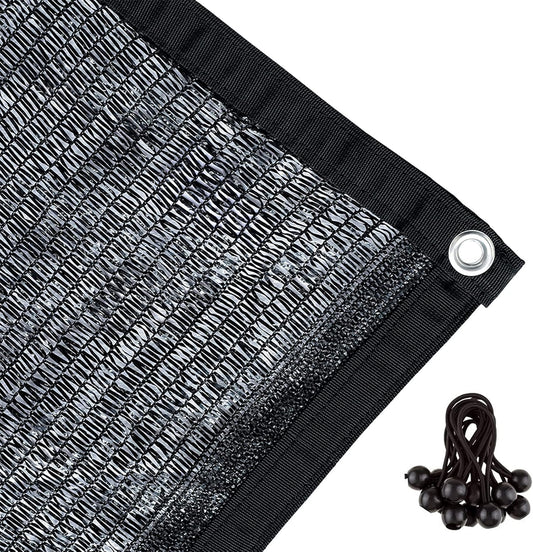 Agfabric 12 X 20ft 50% Sunblock Shade Cloth with Grommets for Garden Patio, Black