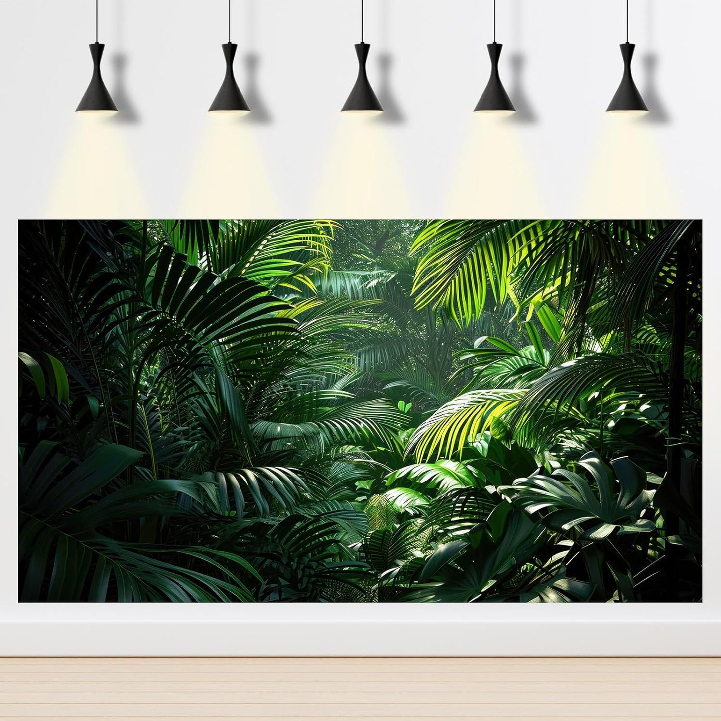 Aquarium Background Enchanting Beauty of Jungle Terrarium Backdrop Nature Jungle Green Leaf Palms Fish Tank Background Reptile Habitat Backdrop Wallpaper Poster Decor Vinyl 36x20in