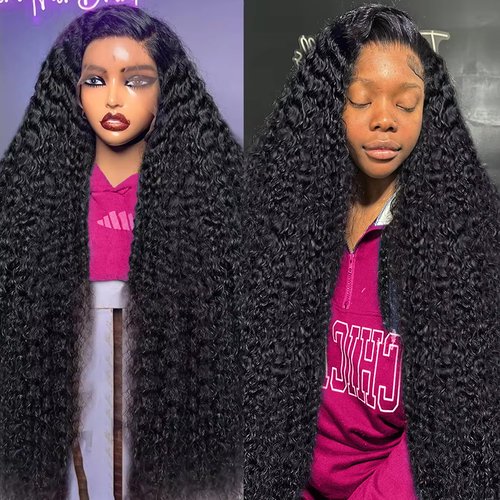 Deep Wave Lace Front Wigs Human Hair 13x4 HD Lace Front Wigs Human Hair Pre Plucked Wet And Wave Wigs For Women 180% Density Deep Curly Wigs 22 Inch Deep Wave Wig
