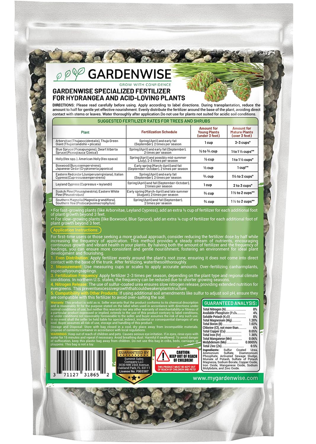 Evergreen Fertilizer – All-Purpose Granular Plant Food for Outdoor Trees and Shrubs, Azaleas, Magnolias, Pines & Arborvitae – Slow-Release Formula (5 quarts)