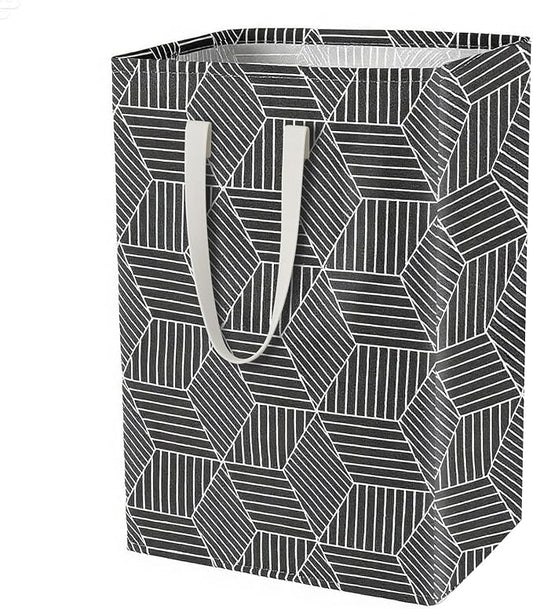 Waterproof Laundry Hamper Collapsible Laundry Basket Leather Handle Laundry Bag Large Clothes Storage Toy Organization for Bathroom Bedroom Laundryroom College Dorms (Heilingxing-001)
