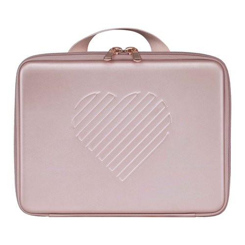 Riki Skinny vanity Mirror Carry case(large) in Rose Gold, Multifunctional Makeup Bag, Light Weight and Portable, Protect the Makeup Mirror from Shattering